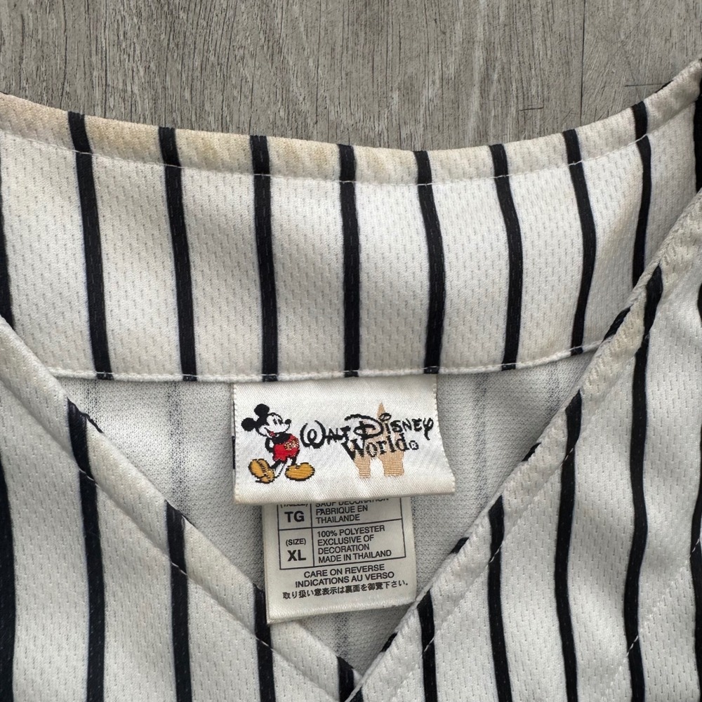 Disney Grumpy Miners Pinstripe Baseball Jersey - White, Black, Red - Picture 2 of 9